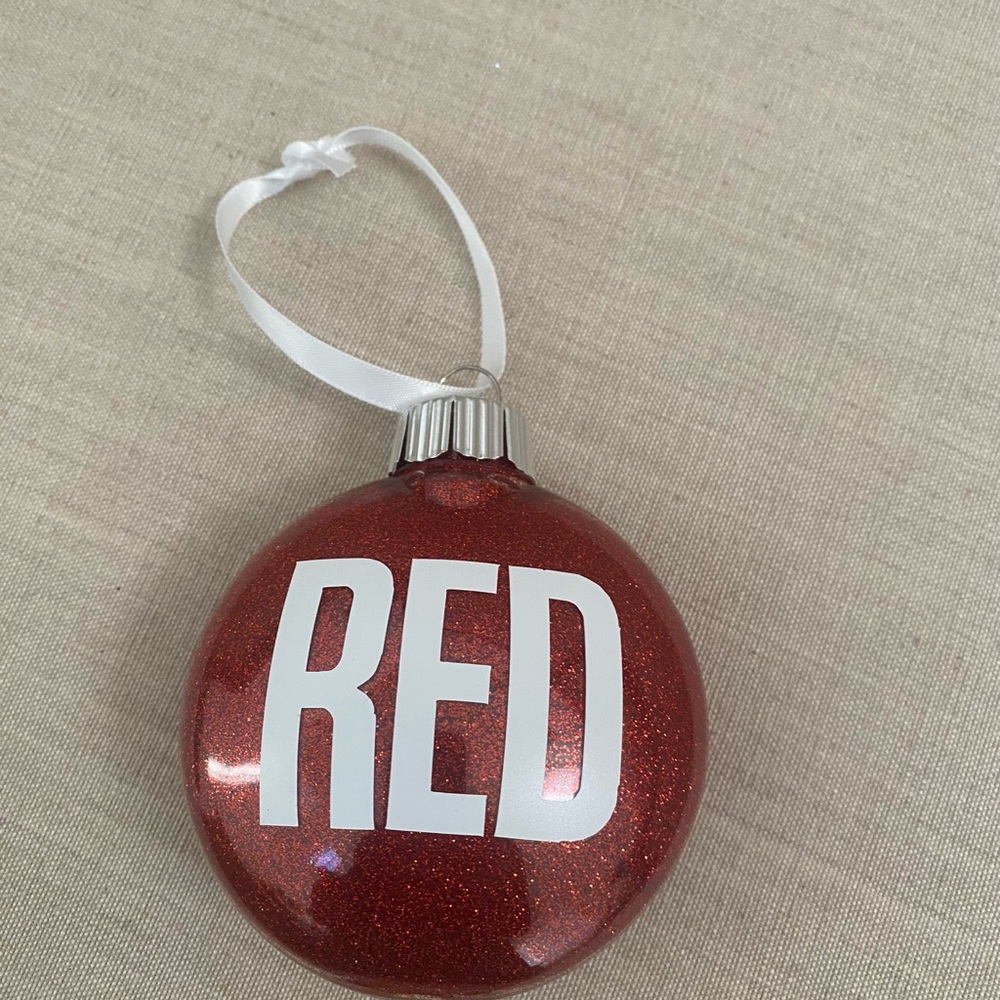 Taylor Swift Inspired Red Ornament